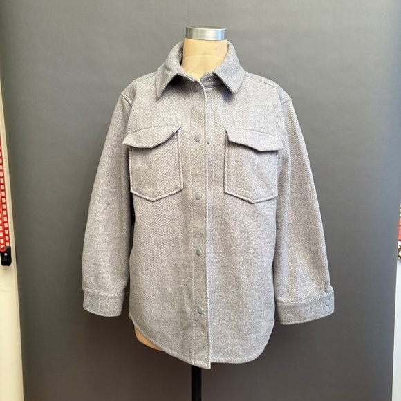 H&M Jackets & Blazers - H&M Gray Button-Up Jacket
